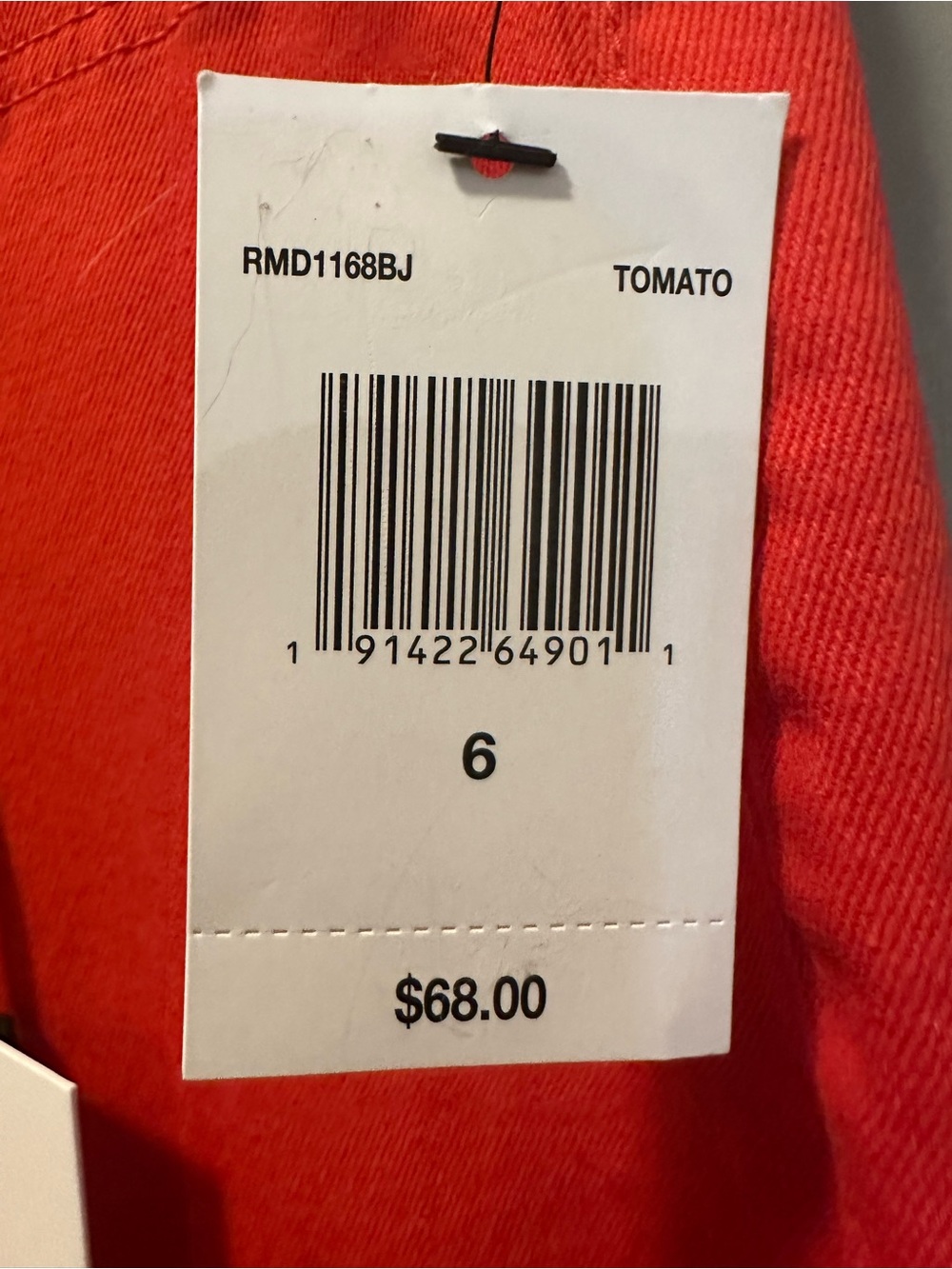 Rebecca Minkoff Size 6 Wide Leg Red Jeans NWT - Picture 3 of 9